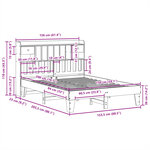 vidaXL Cadre de lit sans matelas 150x200 cm bois de pin massif