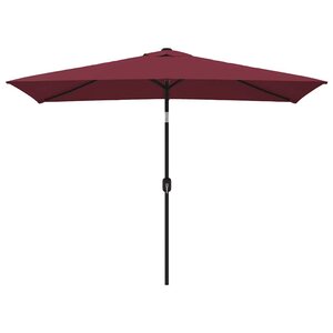 vidaXL Parasol d'extérieur avec mât en métal 300x200 cm rouge bordeaux