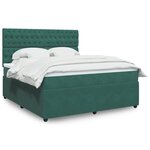 vidaXL Sommier à lattes de lit et matelas Vert foncé 180x200cm Velours