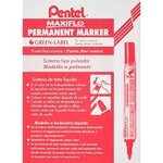 Marqueur permanent maxiflo nlf50 poite conique 2mm rouge x 12 pentel