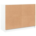 vidaXL Buffet blanc 101 5x37x75 5 cm bois d'ingénierie