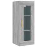 vidaXL Armoire murale suspendue Sonoma gris 34 5x34x90 cm