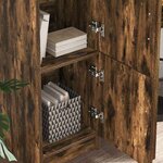 vidaXL Haut Armoire Chêne fumé 31.5 x 32 x 122.5 cm