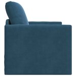 vidaXL Canapé-Lit Bleu 74 x 77 x 81 cm Velours