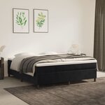 vidaXL Cadre de lit Noir 180 x 200 cm Velours