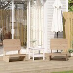 vidaXL Chaises de jardin lot de 2 60x64x70 5 cm bois massif de pin