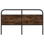 vidaXL Tête de lit chêne fumé 150 cm acier et bois d'ingénierie