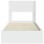 vidaXL Cadre de lit avec rangement et tête de lit Blanc 75 x 190 cm