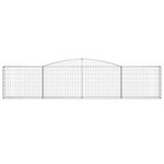 vidaXL Paniers à gabions arqués 6 Pièces 400x30x80/100 cm Fer galvanisé