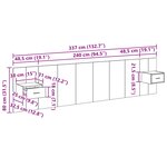 vidaXL Tête de lit avec armoire avec tiroir 3 Pièces Chêne artisanal