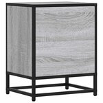 vidaXL Table de chevet sonoma gris 40x31x50 cm bois d'ingénierie métal