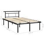 vidaXL Cadre de lit sans matelas noir métal 120x200 cm