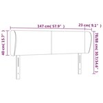 vidaXL Tête de lit avec oreilles Bleu 147x23x78/88 cm Tissu