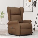 vidaXL Fauteuil Marron Tissu