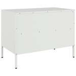 vidaXL Meubles TV 2 Pièces blanc 68x39x50 5 cm acier