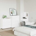 vidaXL Armoire de rangement Blanc brillant 80 x 31 x 81 cm