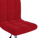 vidaXL Chaise pivotante de bureau Rouge bordeaux Velours
