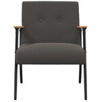 vidaXL fauteuil Gris foncé 59 x 75 x 78 cm