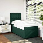 vidaXL Sommier à lattes de lit avec matelas Vert foncé 100x200 cm