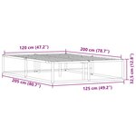 vidaXL Cadre de lit sans matelas blanc 120x200 cm métal