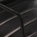 vidaXL Fauteuil Noir Cuir véritable