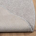 vidaXL Tapis de surface Rond HUARTE Crème et gris Ø 160 CM Polyester