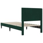 vidaXL Cadre de lit avec tête de lit Vert foncé 80 x 200 cm Velours