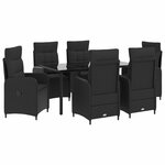 vidaXL Ensemble de Tables Basses avec coussin avec oreiller 7 Pièces