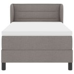 lit box spring vidaXL avec matelas Taupe 80x200 cm en tissu