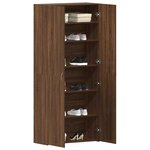 vidaXL Cabinet à chaussures avec étagère Marron 80 x 35.5 x 180 cm