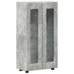 vidaXL Buffet FLORIN Gris béton 55 5 x 29 x 103 cm Bois d'ingénierie