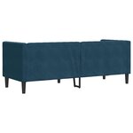 vidaXL Canapé Chesterfield avec traversins 3 places bleu velours
