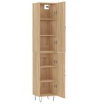 vidaXL Buffet haut Chêne sonoma 34 5x34x180 cm Bois d'ingénierie