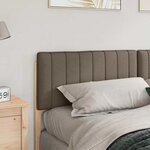 vidaXL Tête de lit capitonnée Marron et Taupe 200 cm Pin massif