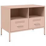 vidaXL Meubles TV 2 Pièces rose 68x39x50 5 cm acier
