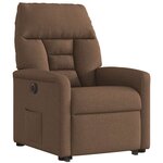 vidaXL Fauteuil inclinable électrique marron tissu