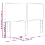 vidaXL Tête de lit Gris Sonoma 150 cm Bois d'ingénierie