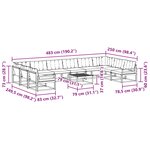vidaXL Ensemble de canapés d'extérieur 11 pc Blanc et gris clair