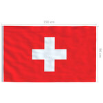 Vidaxl drapeau suisse 90x150 cm