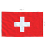 vidaXL Drapeau Suisse 90x150 cm