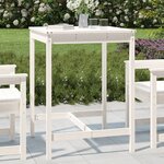 vidaXL Table de jardin blanc 82 5x82 5x110 cm bois massif de pin