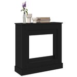 VidaXL Cadre de cheminée chêne noir 90x30x90 cm bois d'ingénierie
