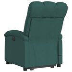 vidaXL Fauteuil inclinable de massage Vert foncé Tissu