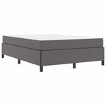 vidaXL Cadre de lit avec matelas Gris 140 x 200 cm tissu