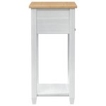 vidaXL Table console avec tiroir Blanc 55 x 35 x 73 cm Pin massif