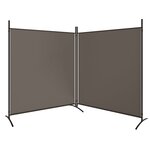vidaXL Cloison de séparation 2 panneaux Anthracite 348x180 cm Tissu