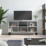 vidaXL Meuble TV gris béton 103 5x30x50 cm bois d'ingénierie