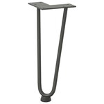 vidaXL Pieds en épingle à cheveux pour table basse 4 pièces Anthracite 30 cm Acier massif