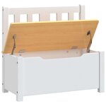 vidaXL Banc de rangement pour enfants Blanc et beige 60x30x55 cm MDF