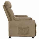 vidaXL Fauteuil inclinable Taupe Tissu